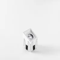 modular lighting -   spot encastrable qbini blanc structuré  métal